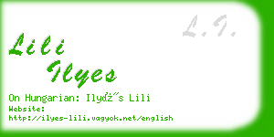 lili ilyes business card